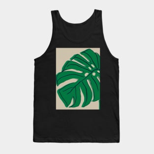 Monstera Plant Abstract Tank Top